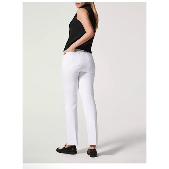 Spanx The Perfect Pant Slim Straight Pull On White Stretch Size M Travel CLASSIC - Picture 4 of 16